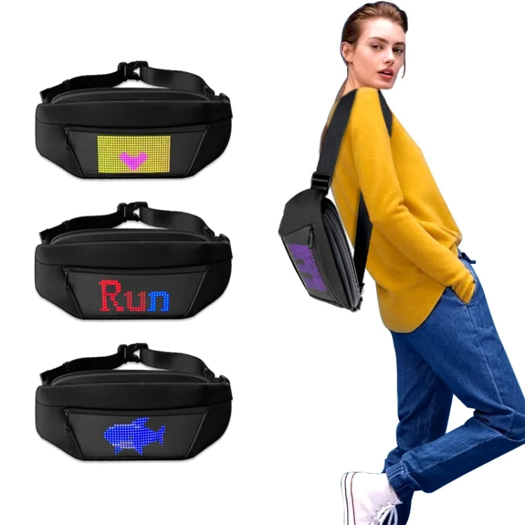 Bluetooth APP Oxford Cloth LED Pocket Outdoor Riding Color LED Waist Bag