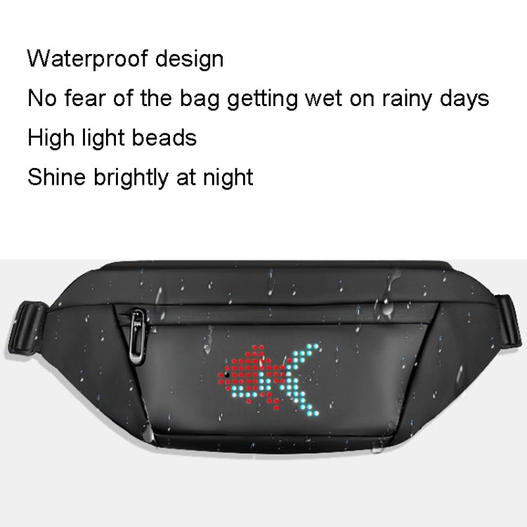 Bluetooth APP Oxford Cloth LED Pocket Outdoor Riding Color LED Waist Bag