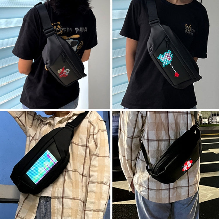 Bluetooth APP Oxford Cloth LED Pocket Outdoor Riding Color LED Waist Bag