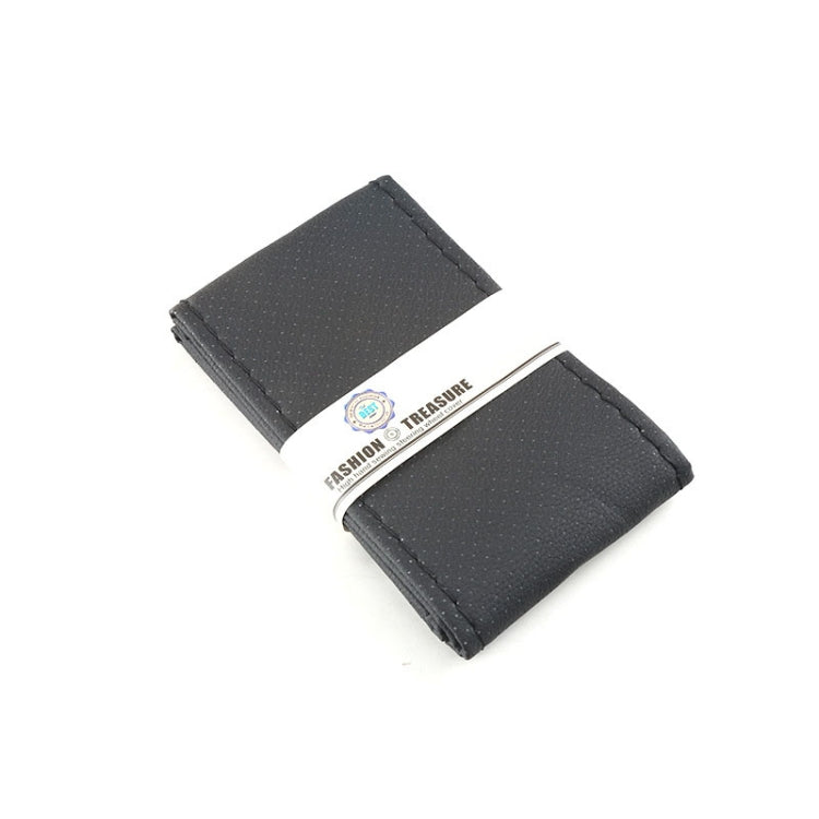 Hand-Sewn Microfiber Non-Slip Steering Wheel Cover Universal Turning Grip Sleeve, 38cm