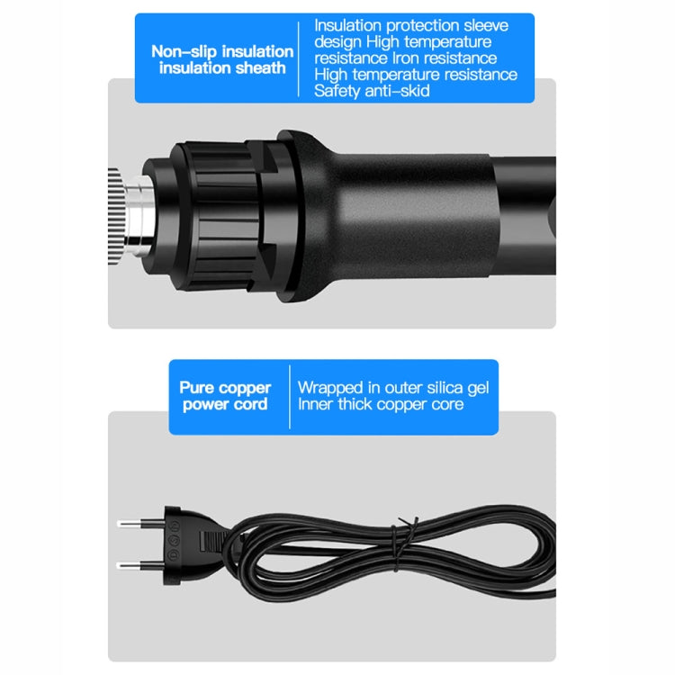 10pcs/ Set 80W Internal Heating Welding Digital Display Soldering Iron Temperature Adjustment Set, Black EU Plug, Black US Plug, Red EU Plug, Red US Plug