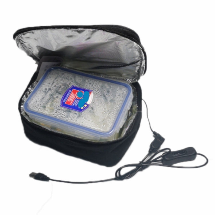 USB Heated Lunch Box Bag Outdoor Bento Thermal Bag