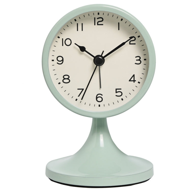 Metal Retro Silent Table Alarm Clock Student Bedside Clock With Night Light