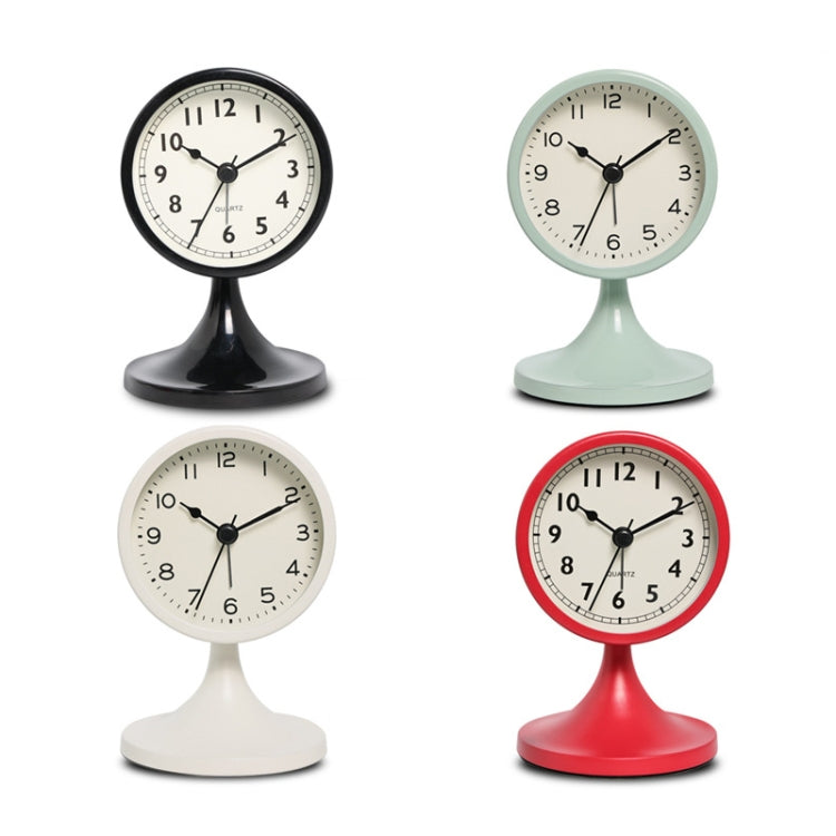 Metal Retro Silent Table Alarm Clock Student Bedside Clock With Night Light