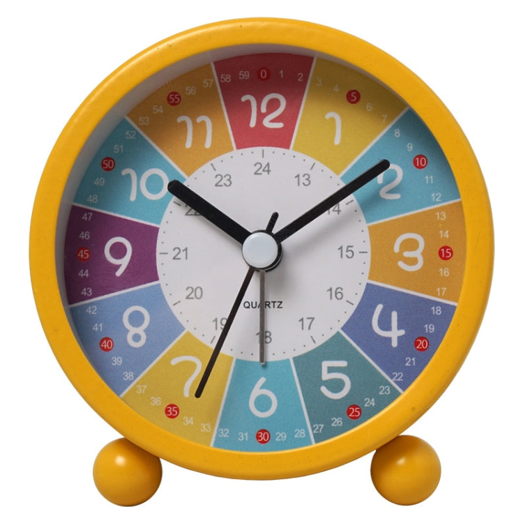 Children Educational Alarm Clock Desktop Mute Small Clock With Night Light, Yellow, Blue, Pink, White B, Blue B, Pink B