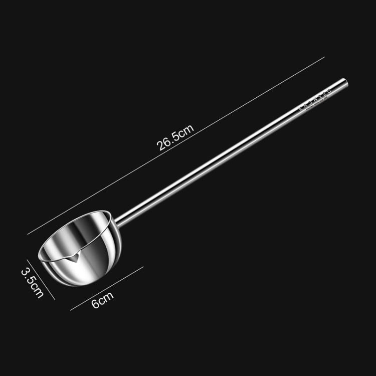 Kacheeg Stainless Steel Hot Oil Skillet Kitchen Small Oil Pouring Spoon, Glossy, Froested, 304 Single Layer Steel, 316 Triple Layer Steel