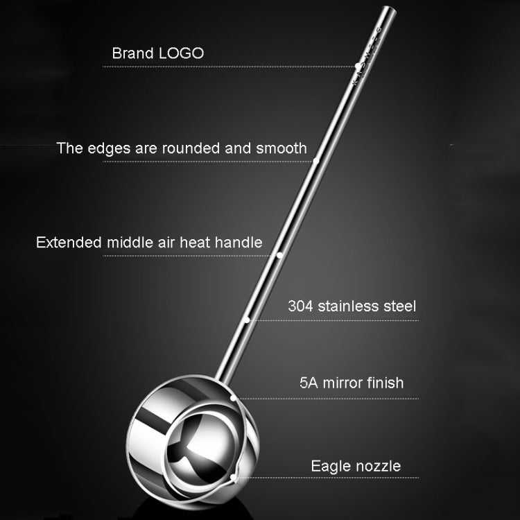 Kacheeg Stainless Steel Hot Oil Skillet Kitchen Small Oil Pouring Spoon, Glossy, Froested, 304 Single Layer Steel, 316 Triple Layer Steel