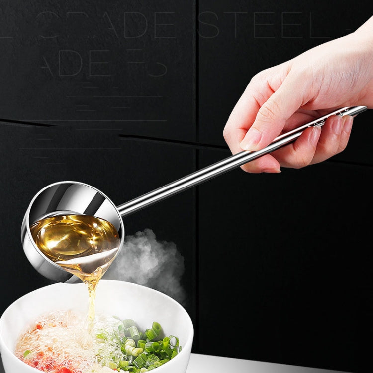 Kacheeg Stainless Steel Hot Oil Skillet Kitchen Small Oil Pouring Spoon, Glossy, Froested, 304 Single Layer Steel, 316 Triple Layer Steel
