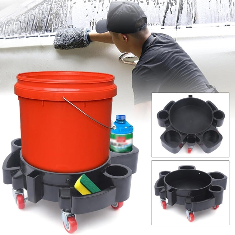 Multifunctional Cleaning Bucket Pulley Base Car Wash Mobile Stool