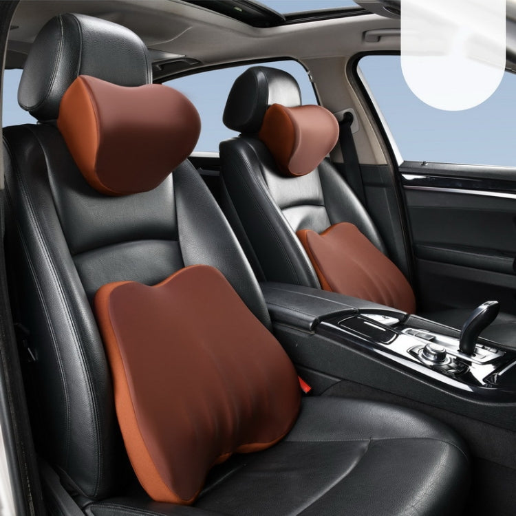 Car Memory Foam Neck Pillow Car Neck Rest Silk Pillow Car Seat Cervical Cushion, Headrest Black, Headrest Coffee, Headrest Gray, Lumbar Pad Coffee, Lumbar Pad Black, Lumbar Pad Gray