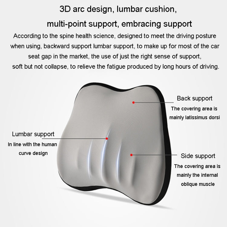 Car Memory Foam Neck Pillow Car Neck Rest Silk Pillow Car Seat Cervical Cushion, Headrest Black, Headrest Coffee, Headrest Gray, Lumbar Pad Coffee, Lumbar Pad Black, Lumbar Pad Gray