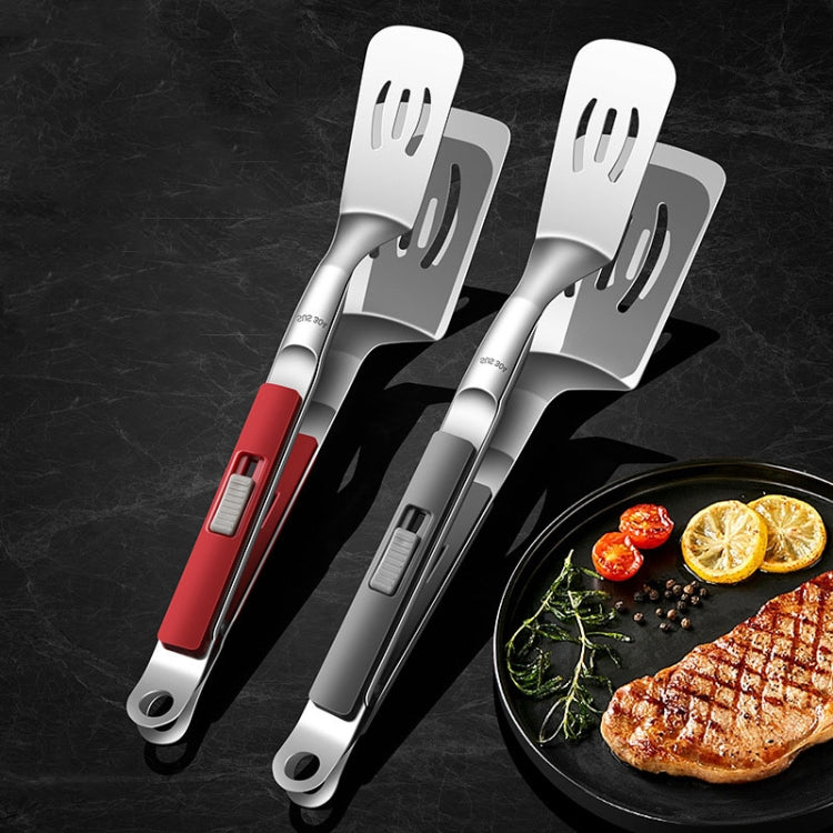 Kacheeg Stainless Steel Fish Spatula With Lock Kitchen Grill Scoop Steak Scraper Food Holder