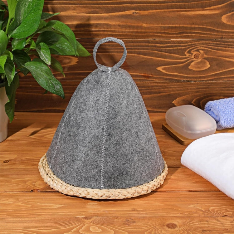 Felt Sauna Hot Spring Bath Hat Absorbent Hair Drying Cap