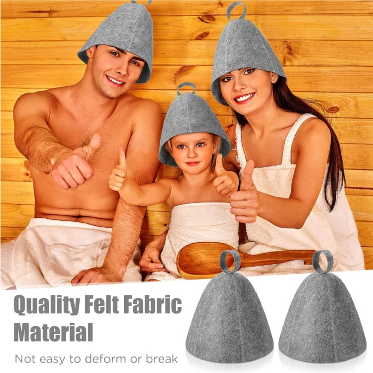 Felt Sauna Hot Spring Bath Hat Absorbent Hair Drying Cap