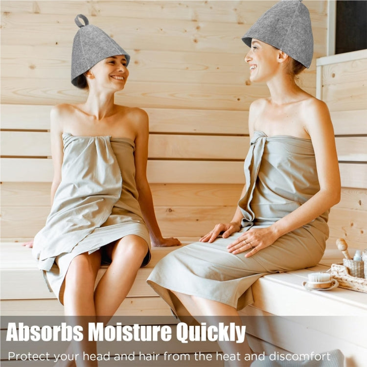 Felt Sauna Hot Spring Bath Hat Absorbent Hair Drying Cap
