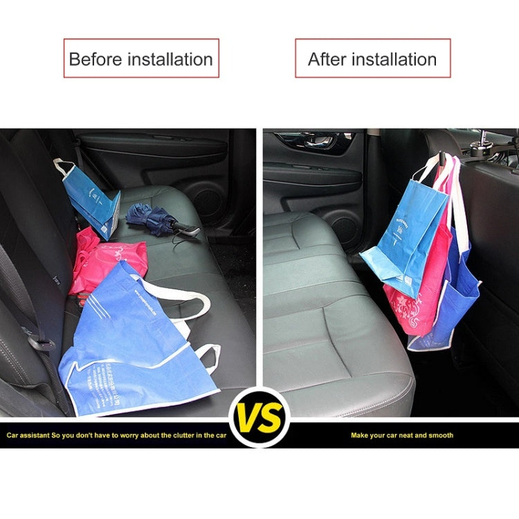 Car Back Seat Double Hook Phone Holder, Black, Silver, Blue, Red