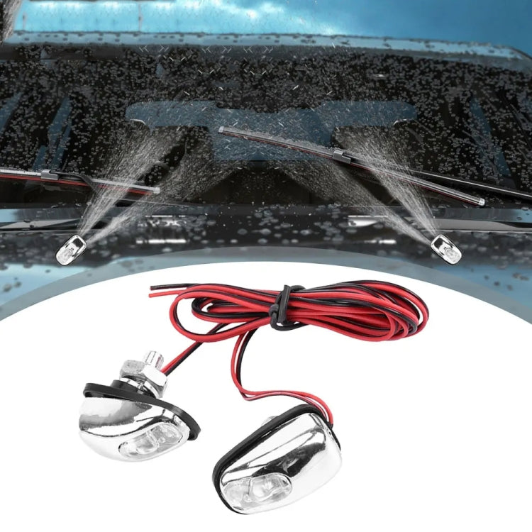 Car Wiper Sprayer Spray Decorative Lamp LED Hood Spray Lights