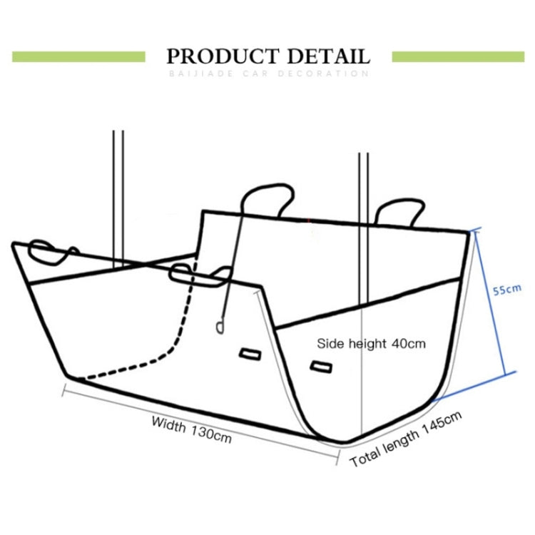 Car Waterproof Dirt-proof Thickened Rear Seat Pet Mat, 130x145x40cm