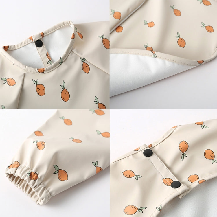 Long Sleeved Baby Bib Waterproof Washable Easy Clean Smock With Pocket, S, M, L