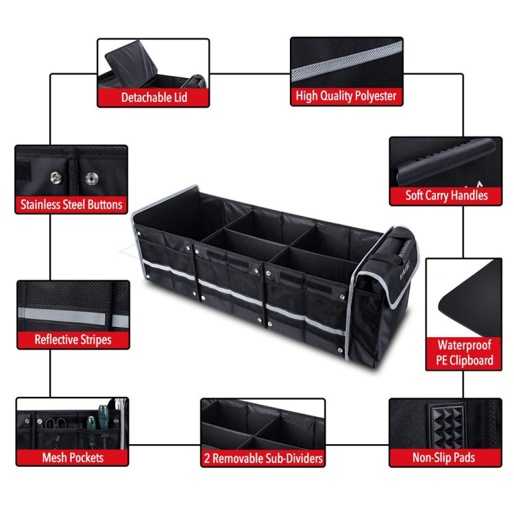 Oxford Cloth Car Multifunctional Foldable Glove Storage Box, 90x35x30cm