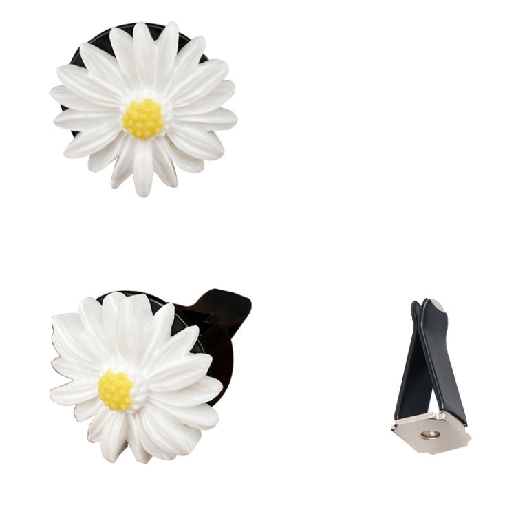 Colorful Resin Daisy Car Air Vent Aromatherapy Decorative Clip, White, Yellow, Red, Blue