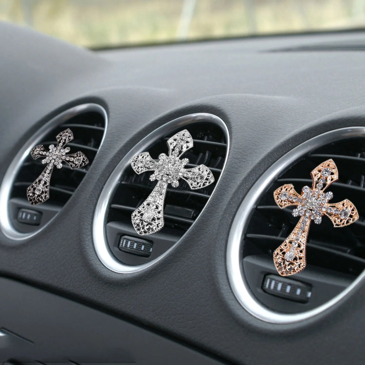 Metal Cross Car Air Outlet Decorative Aromatherapy Clip