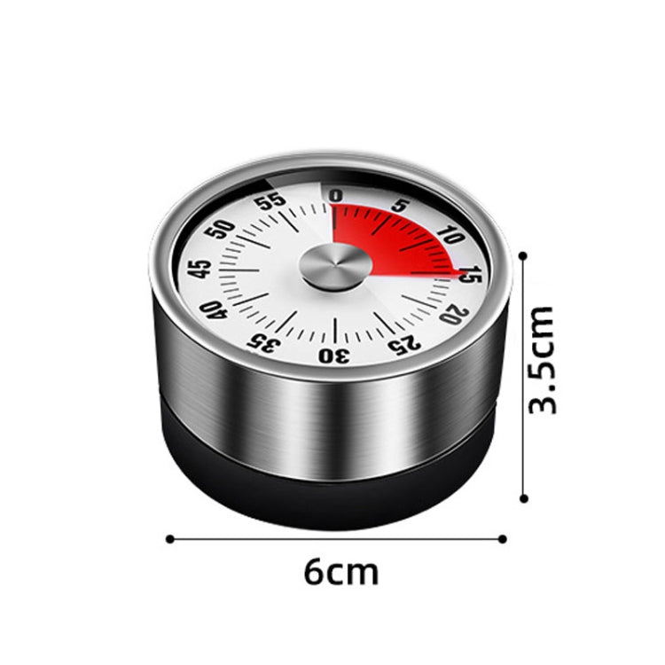 Kitchen Stainless Steel Mechanical Timer Student Time Management Reminder Baking Alarm Clock