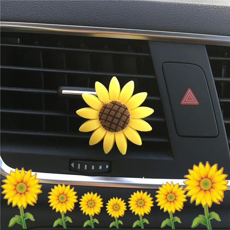Sunflower Car Air Vent Aromatherapy Decorative Clip, Small Sunflower, Large Sunflower