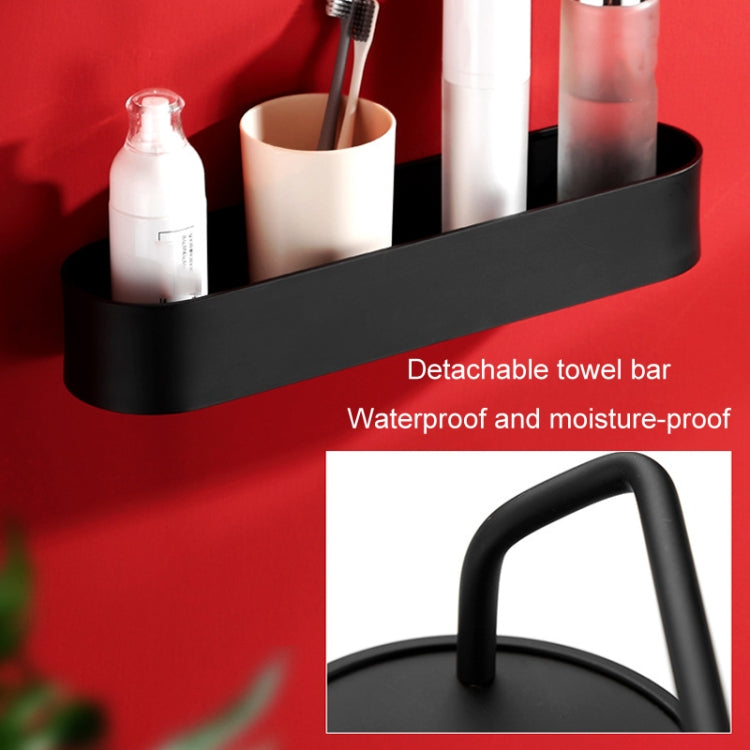 Toilet Shelf No-Punch Bathroom Storage Rack, 30cm Black, 40cm Black, 30cm With Towel Rod Black, 40cm With Towel Rod Black, 30cm Matte, 40cm Matte, 30cm With Towel Rod Matte, 40cm With Towel Rod Matte