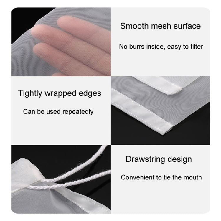 2pcs /Pack Household Soymilk Dregs Filter Bag Juice Filter Mesh Pouch, 80 Mesh, 100 Mesh