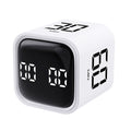 F4 Study Timer Kitchen Cooking Countdown Reminder Multifunctional Digital Alarm Clock, White, Black