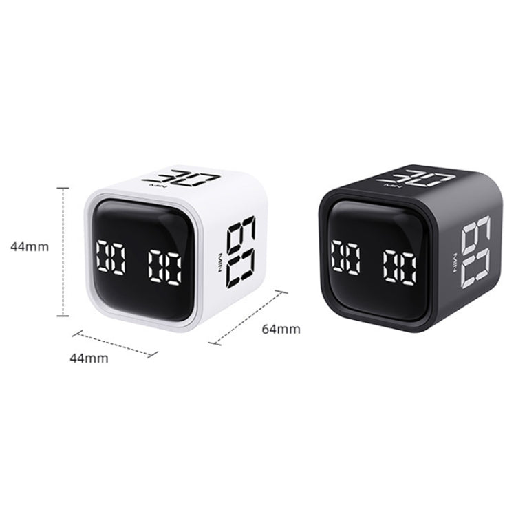 F4 Study Timer Kitchen Cooking Countdown Reminder Multifunctional Digital Alarm Clock, White, Black