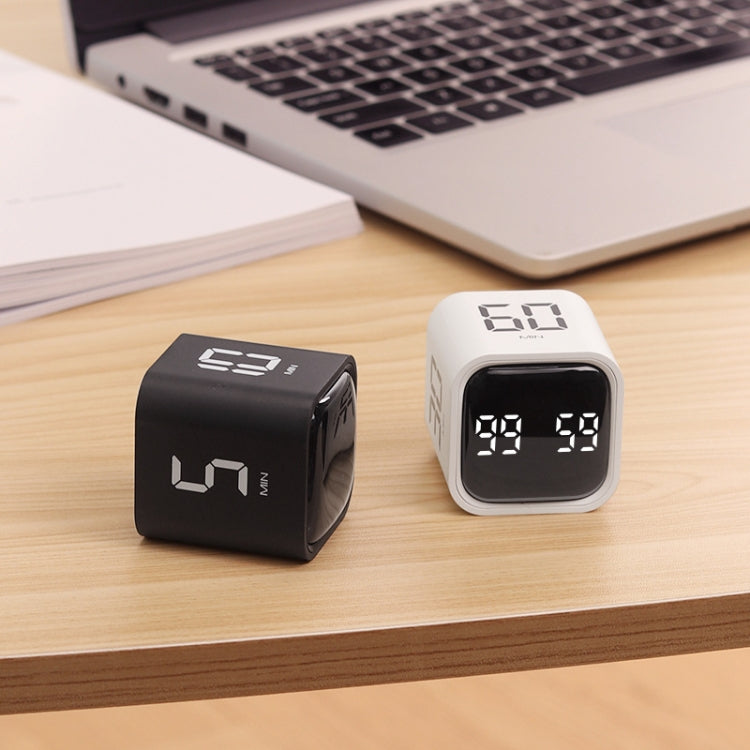 F4 Study Timer Kitchen Cooking Countdown Reminder Multifunctional Digital Alarm Clock, White, Black