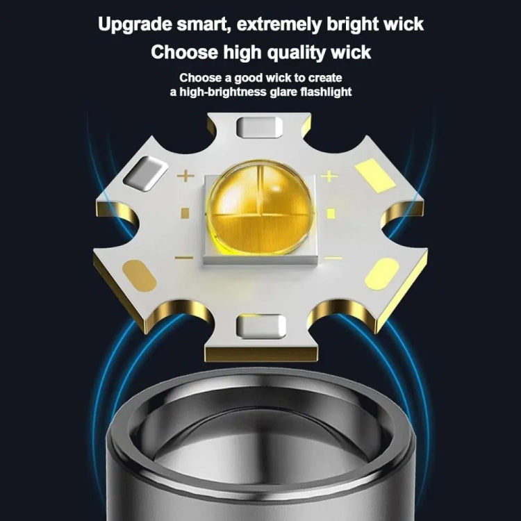 Outdoor LED Flashlight Multi-Functional Camping Lighting Flashlight Portable Rechargeable Work Lamp, X10-P50, X10