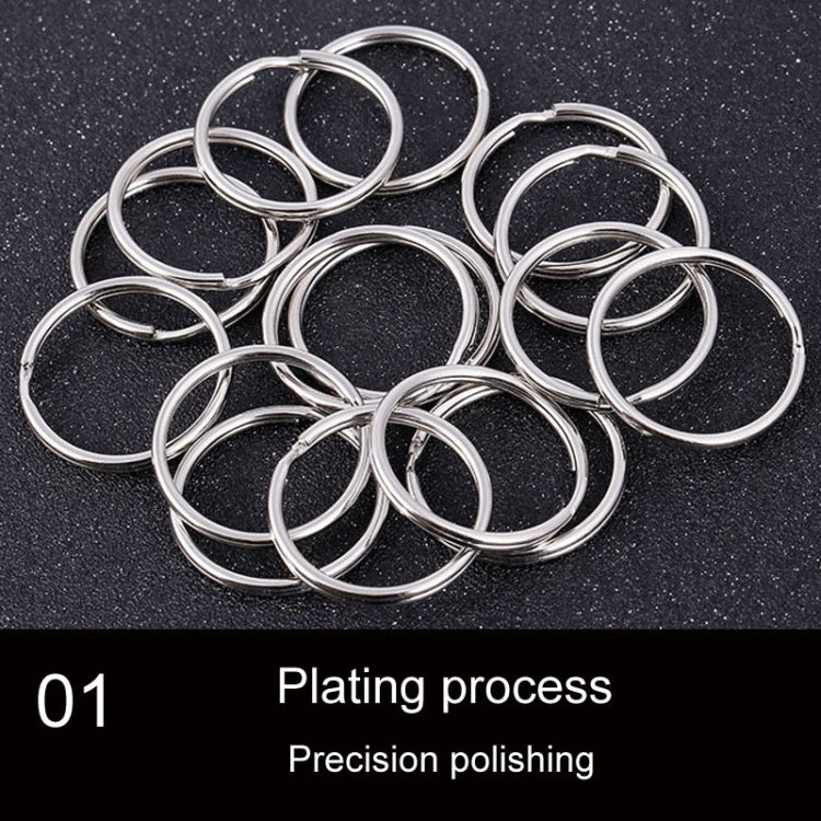 10pcs 1.5 X 25mm Key Holder Ring Metal Key Chain Charm Ring