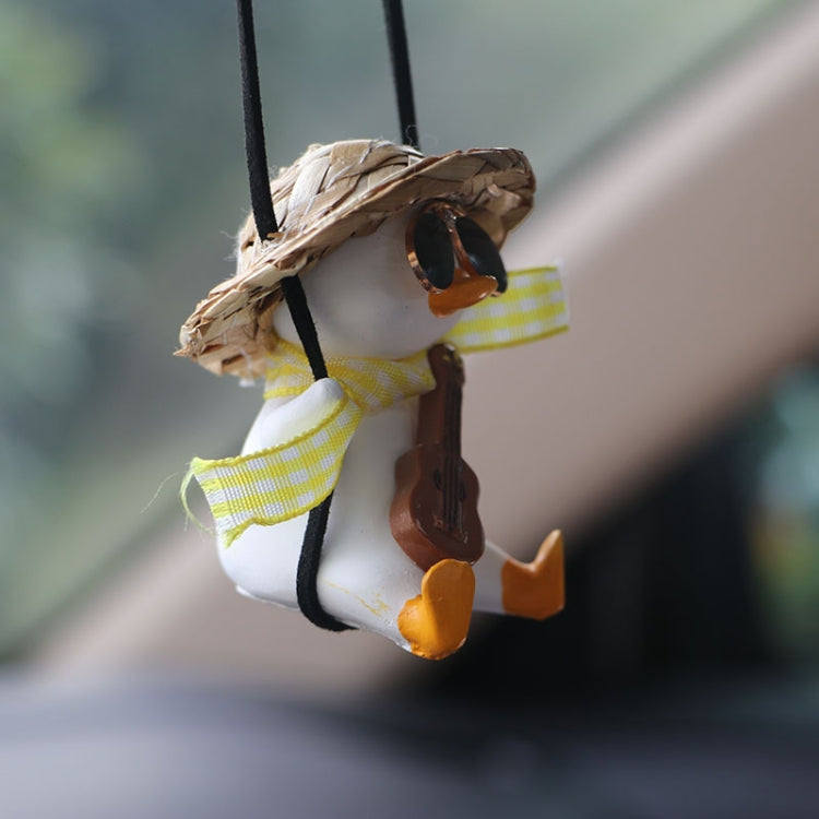 Car Cartoon Duck Rear View Mirror Interior Pendant