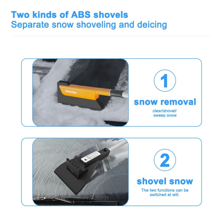 Car Multifunctional Telescopic Snow Shovel Glass Defrost De-icing Brush Winter Cleaning Tools, Ordinary