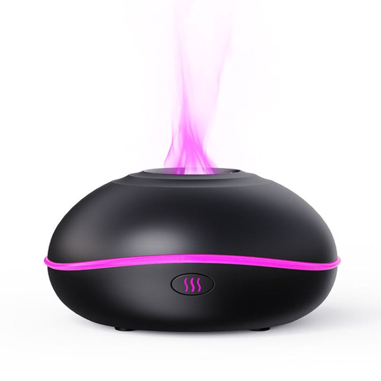 SD13 200ML Car USB Flame Aromatherapy Diffuser Home LED Night Light Silent Mist Humidifier, Black, White