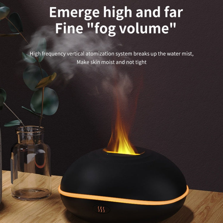 SD13 200ML Car USB Flame Aromatherapy Diffuser Home LED Night Light Silent Mist Humidifier, Black, White