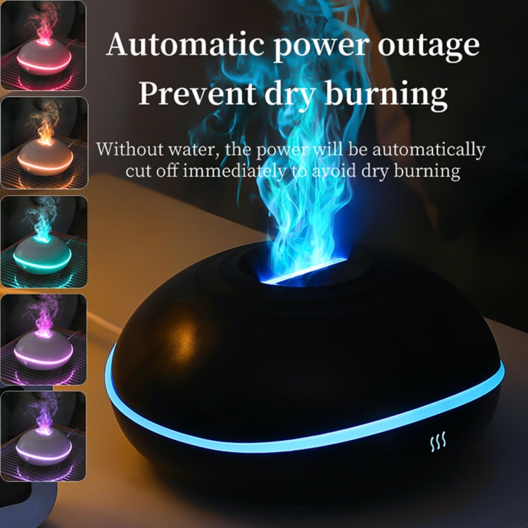 SD13 200ML Car USB Flame Aromatherapy Diffuser Home LED Night Light Silent Mist Humidifier, Black, White