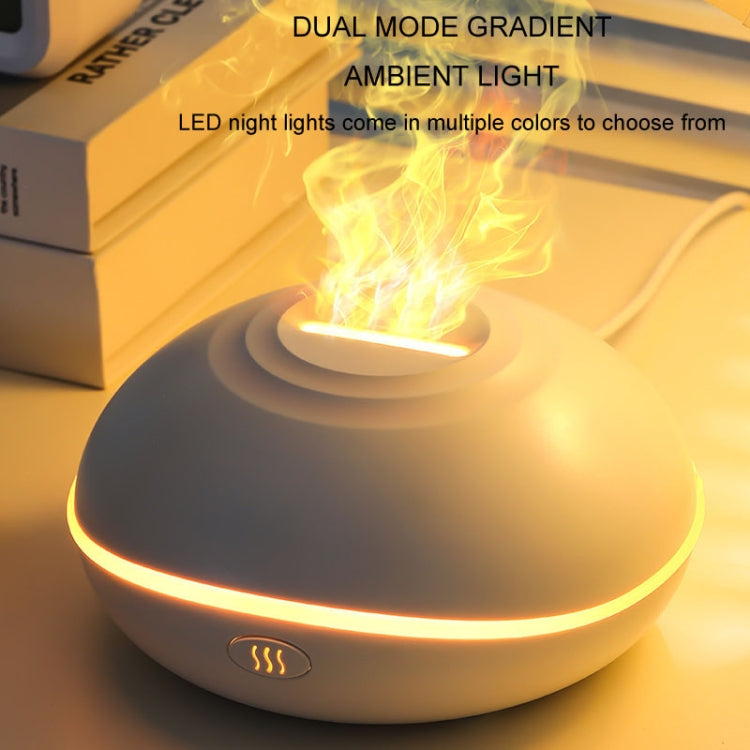 SD13 200ML Car USB Flame Aromatherapy Diffuser Home LED Night Light Silent Mist Humidifier, Black, White