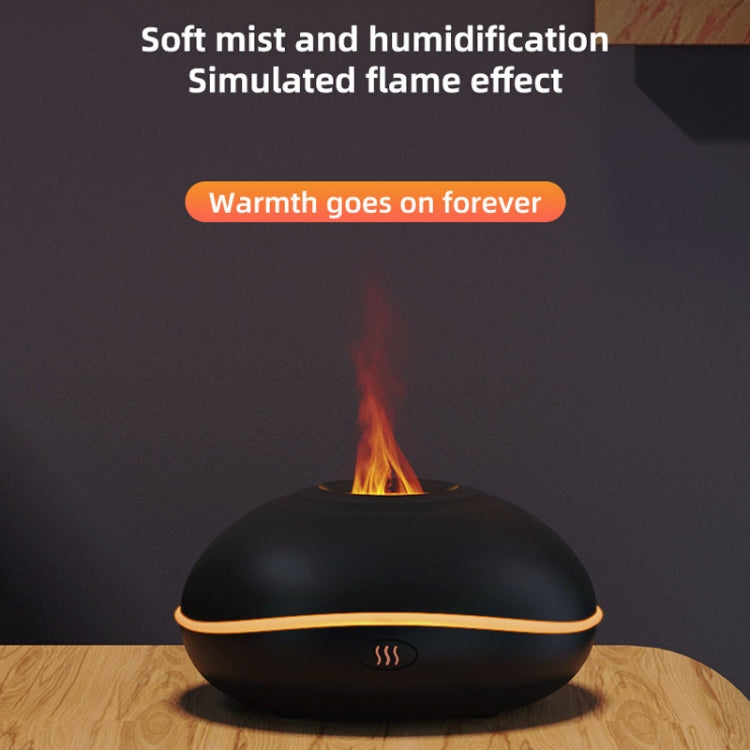 SD13 200ML Car USB Flame Aromatherapy Diffuser Home LED Night Light Silent Mist Humidifier, Black, White