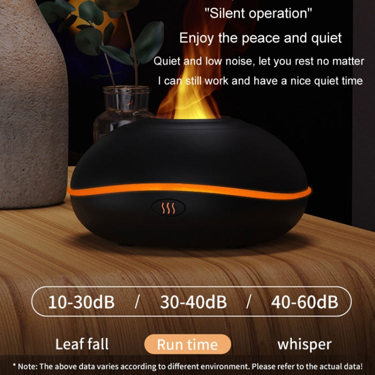 SD13 200ML Car USB Flame Aromatherapy Diffuser Home LED Night Light Silent Mist Humidifier, Black, White