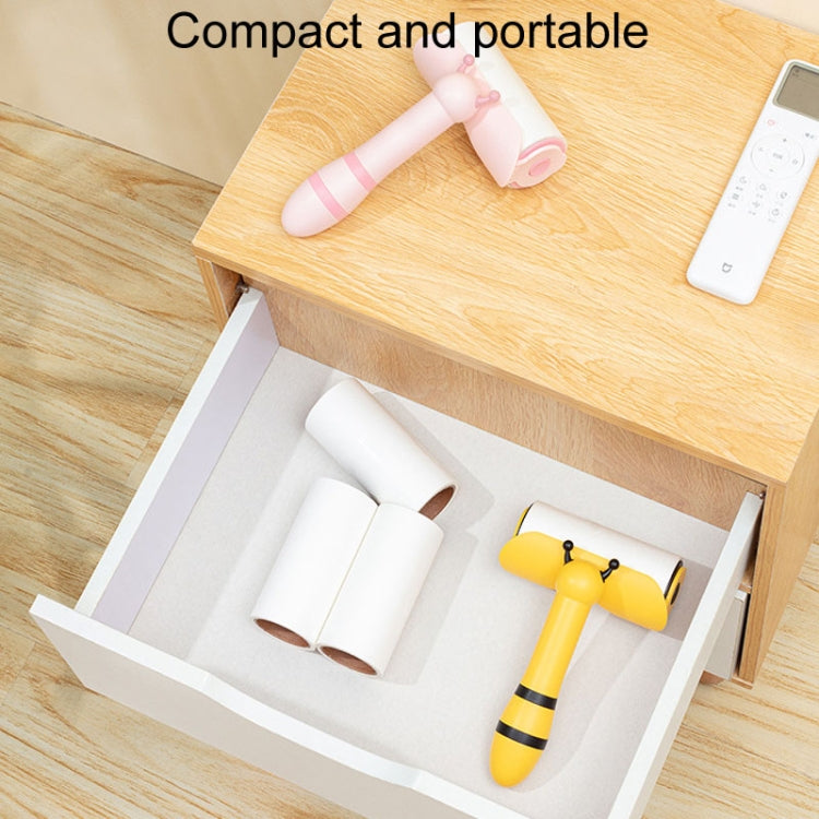 Portable Roller Sticker Bee Shaped Pet Hair Cleaner And Remover