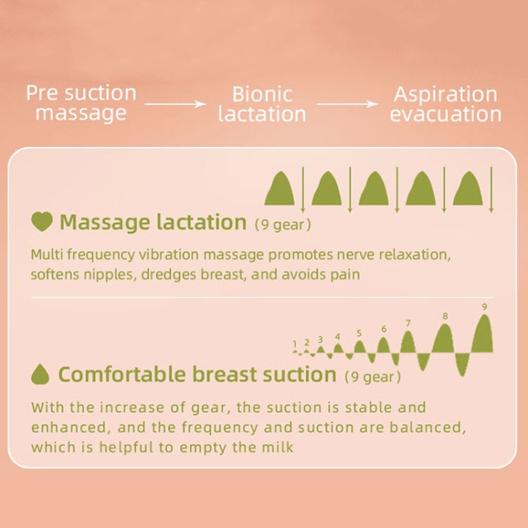 MZ-003 LED Digital Display Smart Adjustable Fully Automatic Massage Painless Silent Breast Pump
