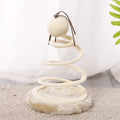 Cute Pet Cats Toys Supplies Spiral Wire Spring Fabric Round Cats Scratching Toys
