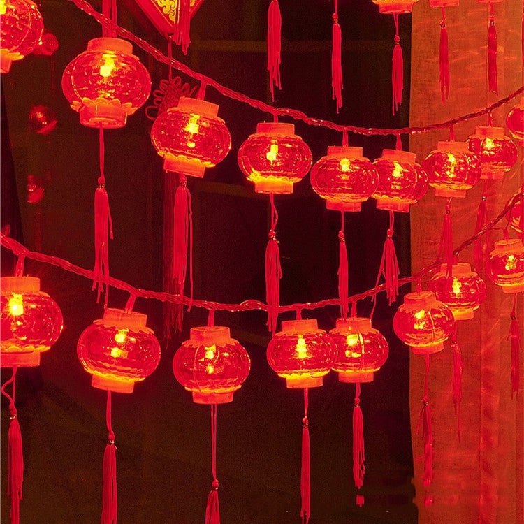 New Year Chinese Red Lantern LED Lights, 1.5m 10 Light, 3m 20 Light, 6m 40 Light