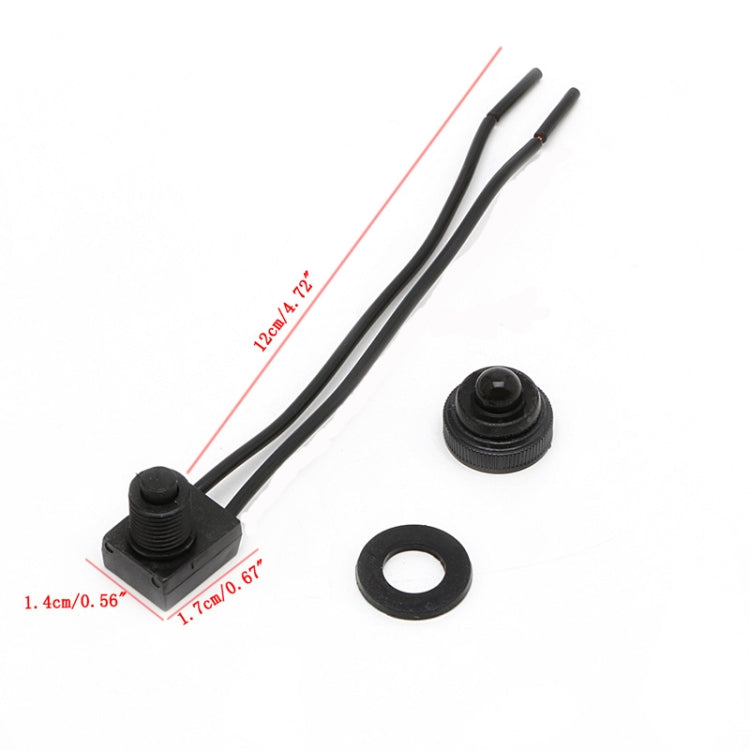 12V Waterproof Push Button Lead Switch for Motorcycles/Cars/Yachts