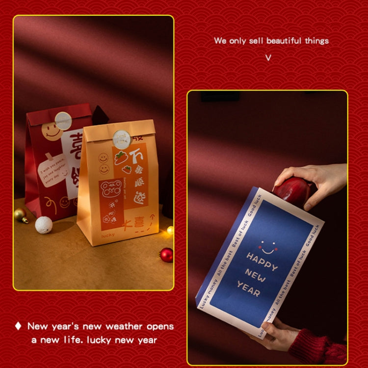 6pcs /Set Spring Festival Gift Bag New Year Paper Bag Candy Cookie Bag