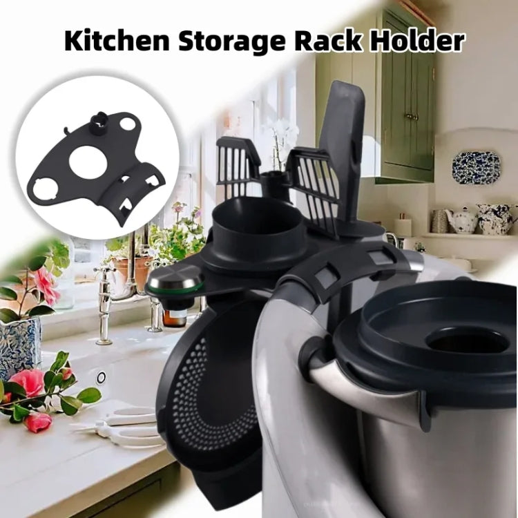 For Thermomix  TM5 TM6 Storage Rack Holder Food Processor Accessories, Rack Holder-Black, Rack Holder-White
